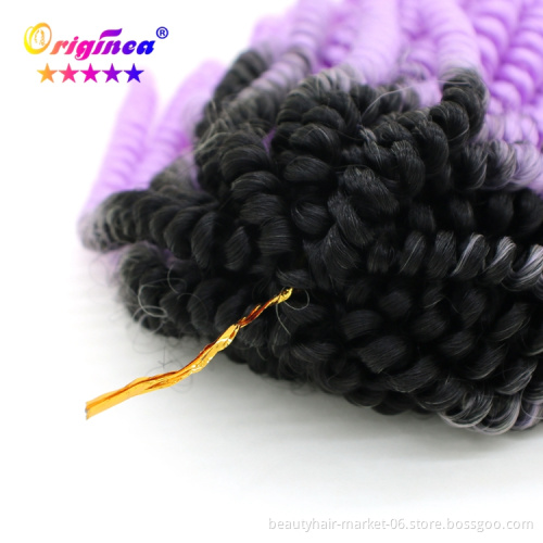 synthetic hair colored 30strands ombre spring twist curl hair weave crochet braid